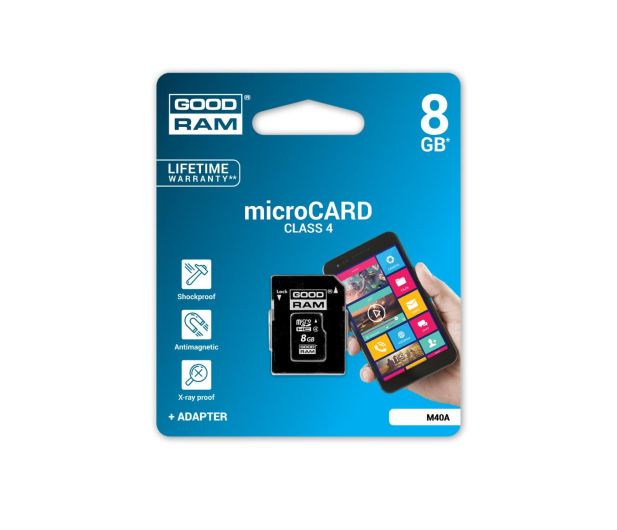 GOODRAM microSD 8GB + adapter SD*M40A-0080R11 - 303118 - zdjęcie 3